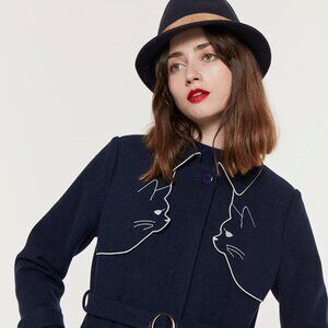 Ailurophile Wool Trench Coat